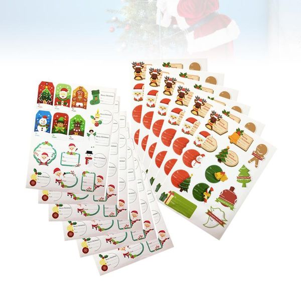 

gift wrap 12pcs cartoon christmas note sticker message party decoration