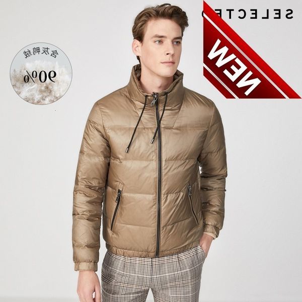 

selected men's stand collar design business caual down jacket s|420112504, Black