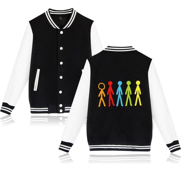 

men's jackets alan becker fashion prints baseball women/men long sleeve jacket casual streetwear clothes, Black;brown