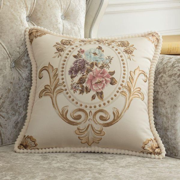 

cushion/decorative pillow napearl 1 piece luxury european style floral design velvet cushion cover case for sofa living room el