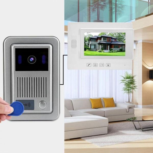 

other door hardware 7inches intercom doorbell video camera phone system id card 100-240v