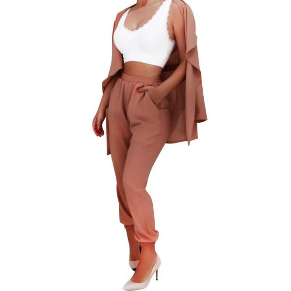 

women's pants & capris elegant ol women solid harem straight mujer high waist ankle trousers vintage spring autumn 2021 office wear, Black;white