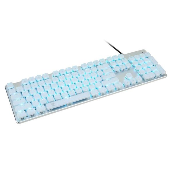 

low profile crystal mechanical keyboard full size 104 keys e- oa blue led backlit wired keyboards