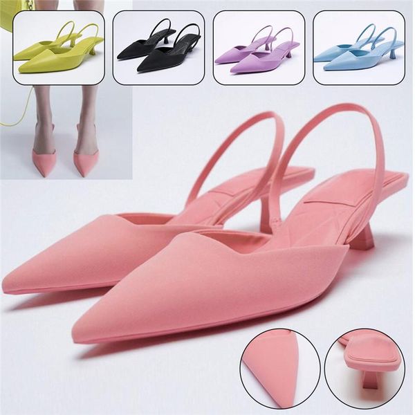 

sandals 2021 high heel women shallow mouth shoes closed toe female black large size med high-heeled elastic band wedding