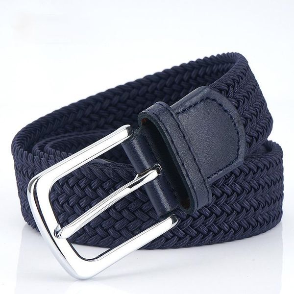 

belts elastic stretch waist belt canvas braided woven leather, Black;brown