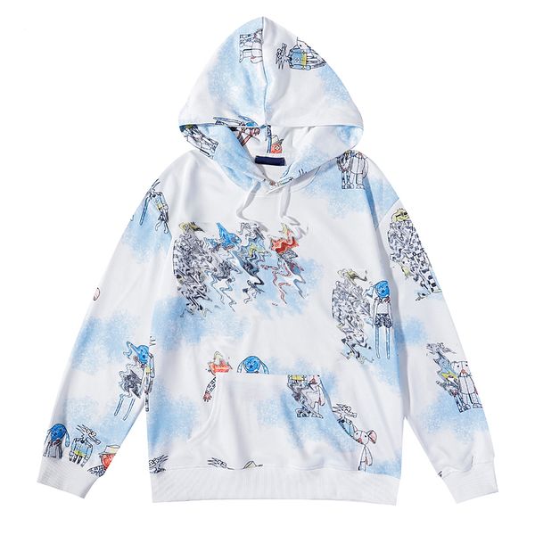 

3new luxury men's sweatshirt warm hooded sweater men and women fashion streetwear designer fashion letter stripe printing sportswear lo, Black