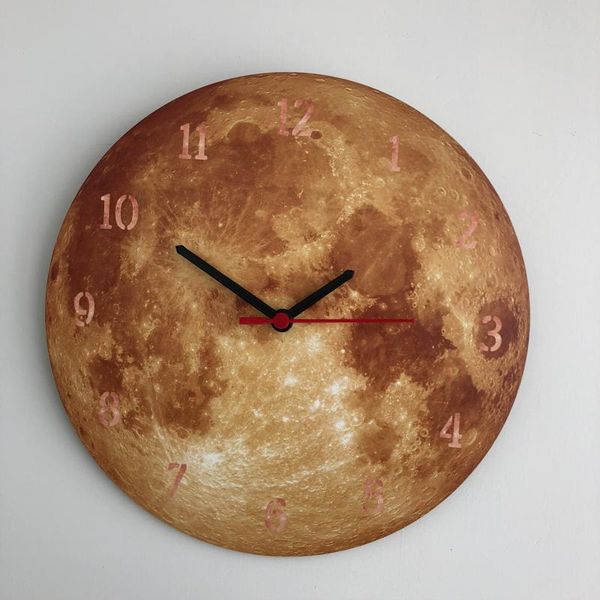 

wall clocks moon wooden clock