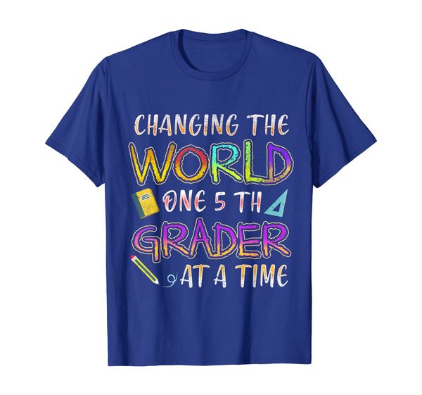 

colorful graphic cute fifth day of school for children tee, White;black