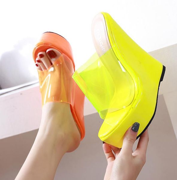 

dress shoes plus size 35 to 40 41 42 yellow orange clear platform wees heels luxury women designer come with box, Black