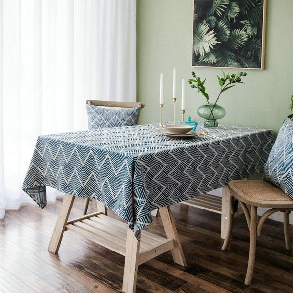 

table cloth kitchen waterproof tablecloth rectangular dining cover cotton linen dust-proof cabinet home