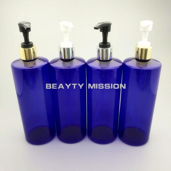 

storage bottles & jars 500ml 12 pcs blue cosmetic lotion/emulsion packing bottle diy 500cc plastic shampoo dispenser press pump refillable c