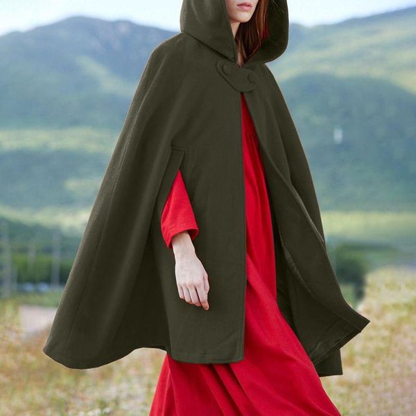 

women's jackets autumn suits stylish overcoats vintage casual sleeveless coats solid outwear cardigan loose cape, Black;brown
