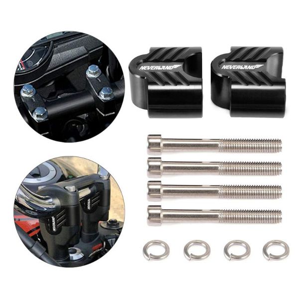 

handlebars neverland motorcycle handlebar clamp cnc aluminum alloy bar clamps 22mm (7/8") diameter accessories
