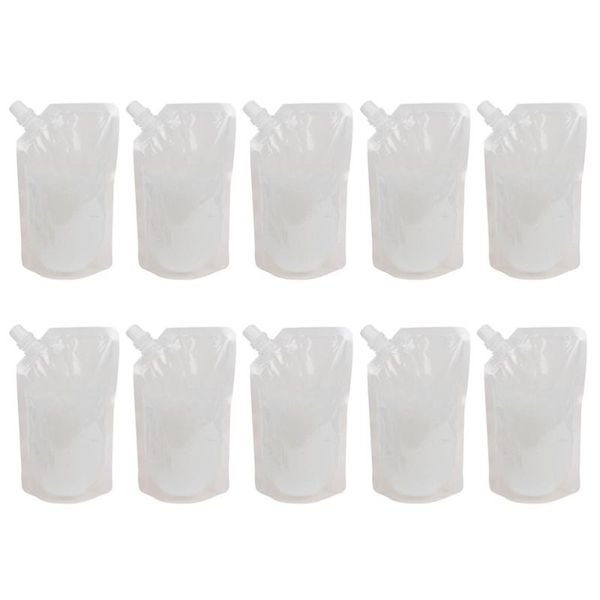 

gift wrap 50pcs transparent drink bag pouch disposable drinks with straws