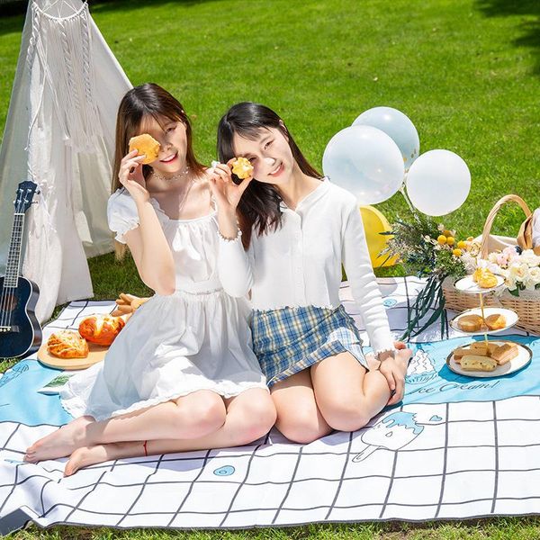 

cute foldable portable waterproof sandproof water-resistant picnic beach blanket for outdoor h7jp pads