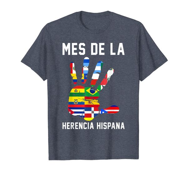

mes de la herencia hispana t-shirt for men women, White;black