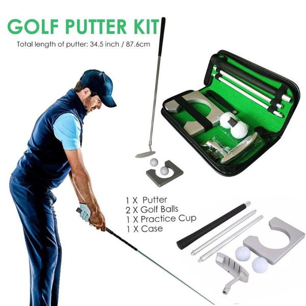

golf training aids portable three-section assembly putter putting trainer drivergolf club tool