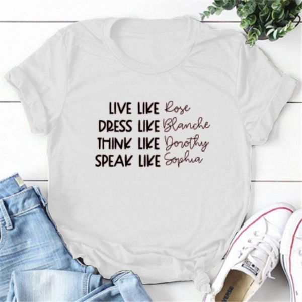 

golden girls shirt names girl gift fan women's t-shirt, White