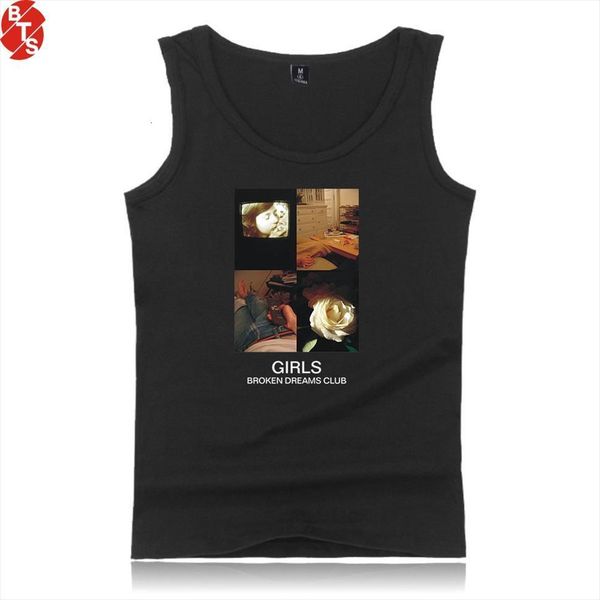 

broken dreams club summer cool tank women men fashion printed sleeveless casual streetwear clothes, White;black