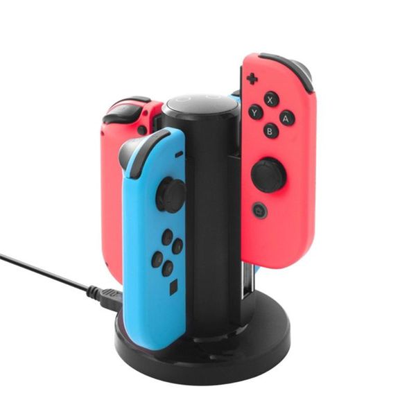 

charging dock station charger cradle for switch 4 joy con controllers in 1 stand game & joysticks