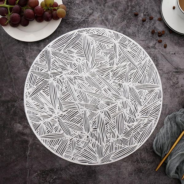 

mats & pads pvc bamboo leaves oil resistant non-slip kitchen placemat insulation pad dish coffee cup table mat home decor 51090