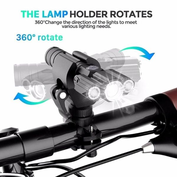 

powerful bike lights led rotating waterproof usb charging night fishing riding safe travel lighting 35a7