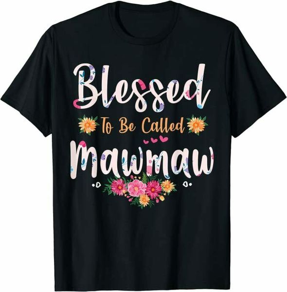 

womens blessed to be called mawmaw shirt mothers day t-shirt size m-5xl, White;black