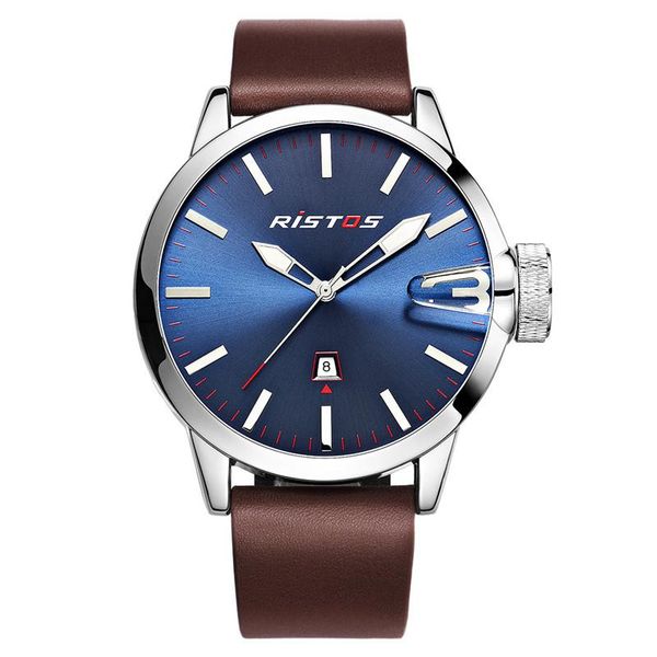 

wristwatches men's business watch simple waterproof quartz, Slivery;brown