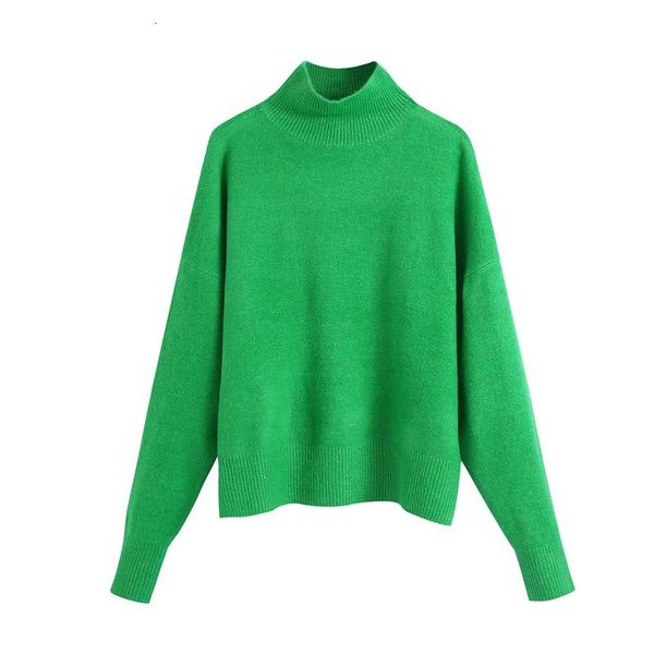 

women's sweaters female simply mock woman's neck solid green knitting casual chic long sleeve sweaters autumn 8ugg, White;black