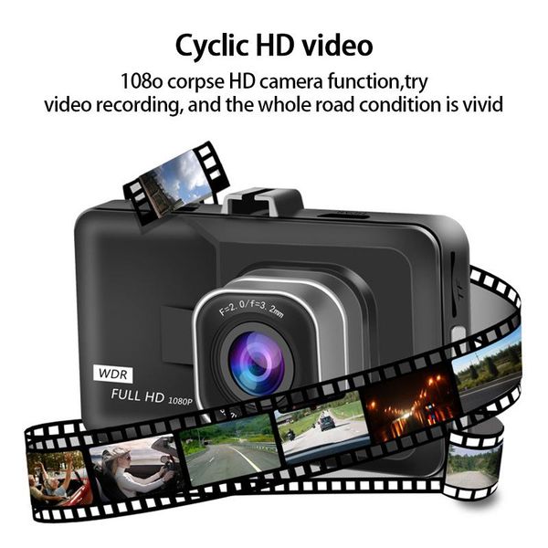 

camcorders 3 inch hd driving recorder car dvr camera 1080p 140Â° angle loop recording motion detection gravity sensor parking monito