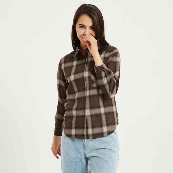 

women's blouses & shirts blusa feminina estilo casual wixra, camisa de manga comprida solta com gola virada para baixo d0fx, White