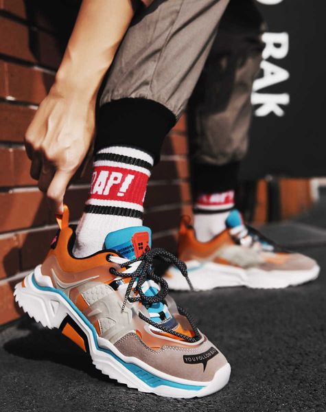 

yue men's shoes 2021 fashion summer breathable sports white casual dad's