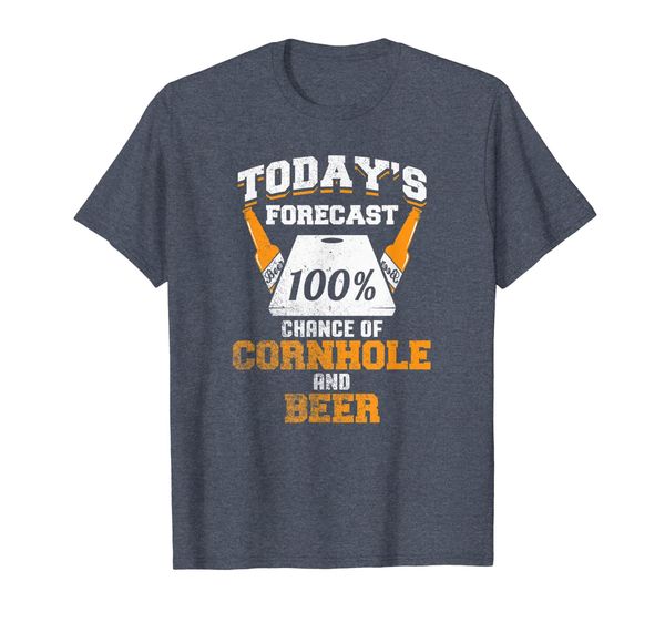 

Forecast 100% Chance Of Cornhole And Beer Funny T-Shirt, Mainly pictures