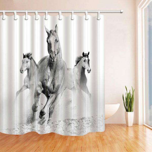 

horse elephant shower curtain 3d printing waterproof polyester animals bathroom curtains 180*200cm decoration with hook