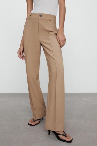 

women's pants & capris women chic fashion offlce wear straight vintage high waist zipper female trousers woman 2022 urbano, Black;white