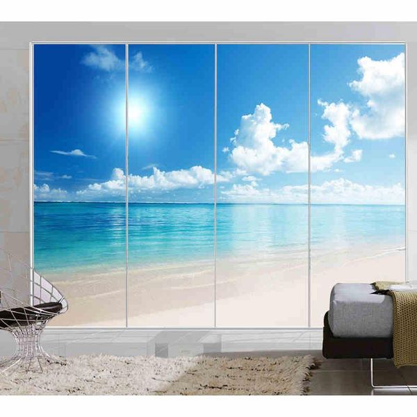 

window stickers sea glass paper privacy film frosted wardrobe cabinet renovation bathroom