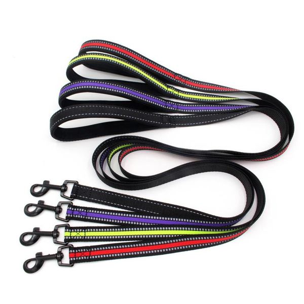 

1.2m reflective durable dog leash 4 color basic leashes medium large dogs collar lead rope for labrador rottweiler* collars &
