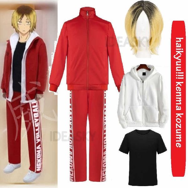 Haikyuu Nekoma куртка брюки толстовки футболка униформа курорейца Tetsurou Kenma Kozume косплей костюм волейбол аниме спортивная одежда Y0903