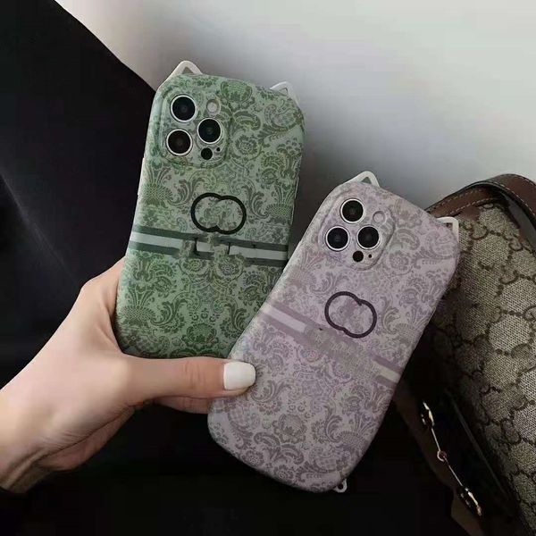 

brand ear designer phone cases for iphone 12 promax 12pro 11 pro xs max xr x 8 plus come with box