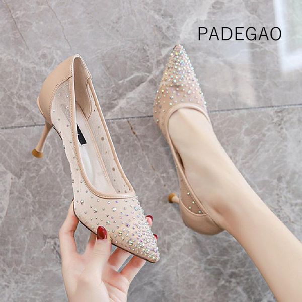 

dress shoes 2021 women black party high-heeled shallow concise elegant women's