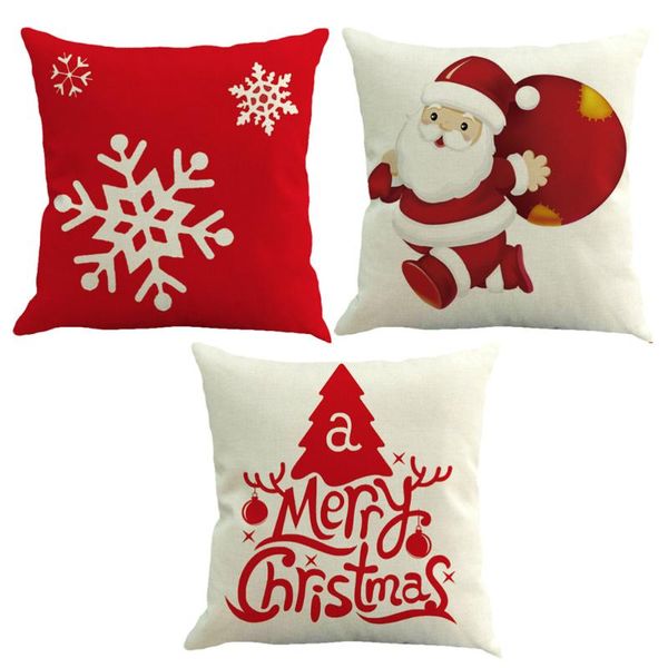 

cushion/decorative pillow 3pcs cushion cover xmas case for christmas decor party