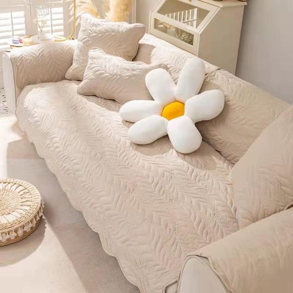 

chair covers quilted leaves seat couch sofa cover solid plaid on the armchair towel chaise lounge for home decor