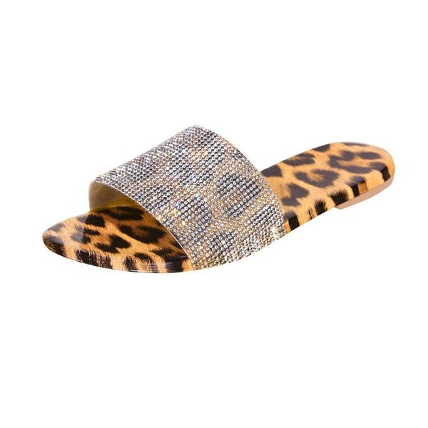 

slippers summer women's flip-flops open toe rhinestone casual beach shoes flats, Black