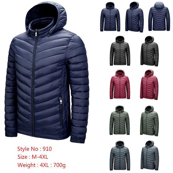 

men's jackets cotton padded jacket hooded detachable hat 2021, Black;brown