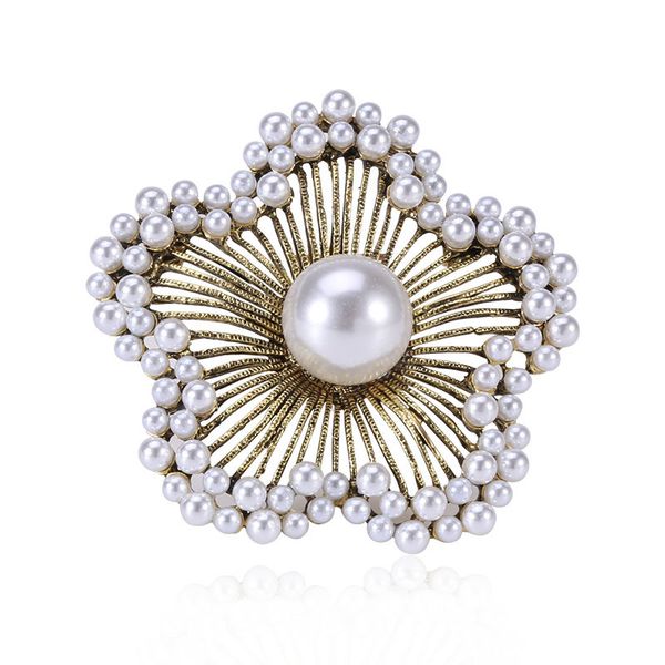 

factory pearl brooch with excellent quality fur clothing accessories neckband pin silk scarf button christmas
