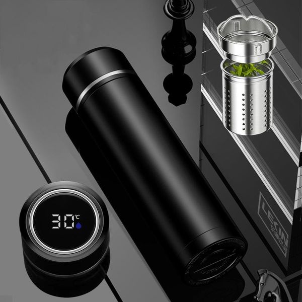 

water bottles high-end smart vacuum flask creative temperature cup 316 measuring stainless steel gift
