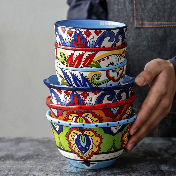 

lingao hand-painted creative tableware ceramic rice, noodle bowl wholesale bowls