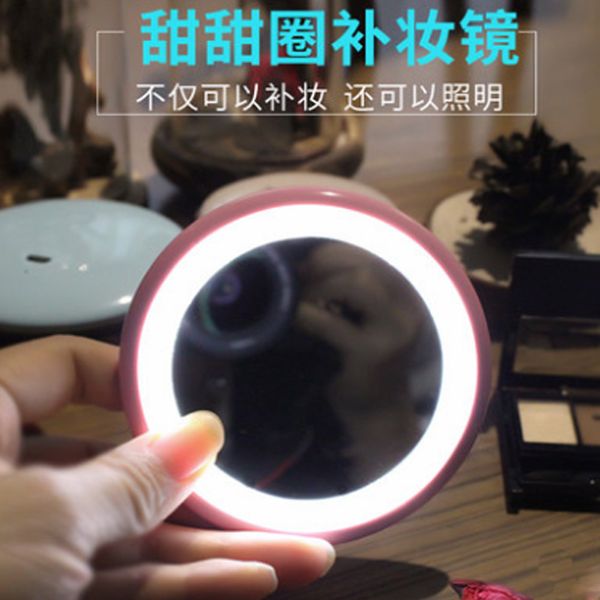 

mirrors simple round mini portable make-up led make-up folding portable