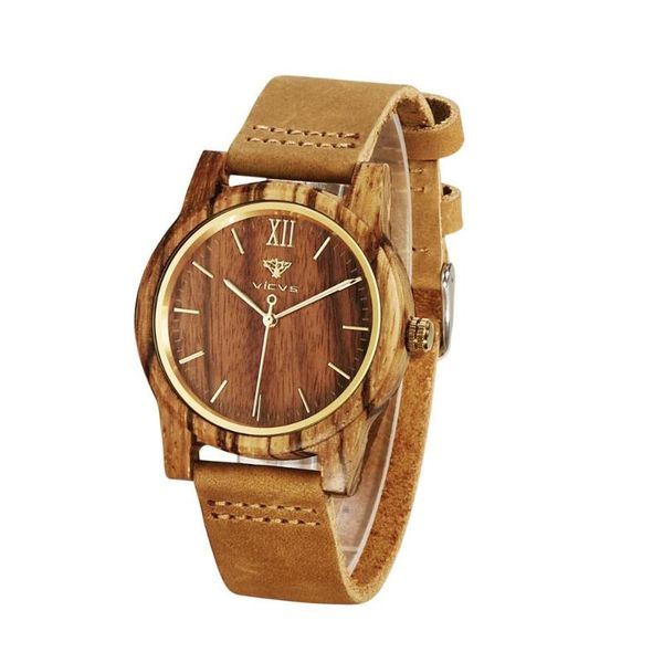 

wristwatches vicvs 2021 watch wooden men's clock unique design bamboo sports wrist black-faced horbutyl men wom, Slivery;brown