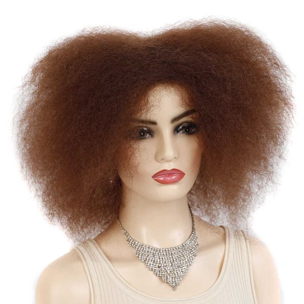 

export explosive head ffy short hair wig headgear, Black